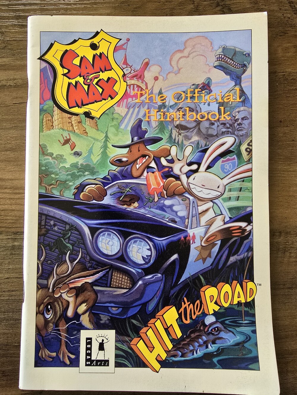 Vintage 1993 LucasArts Sam & Max: Hit the Road The Official Hintbook Purcell PB